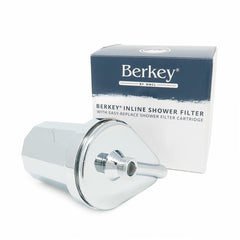 Berkey® - Inline Shower Filter - Chrome - New model with UK + EU fitting