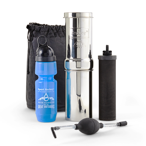 Go Berkey kit + Sport bottle & primer  -  1L